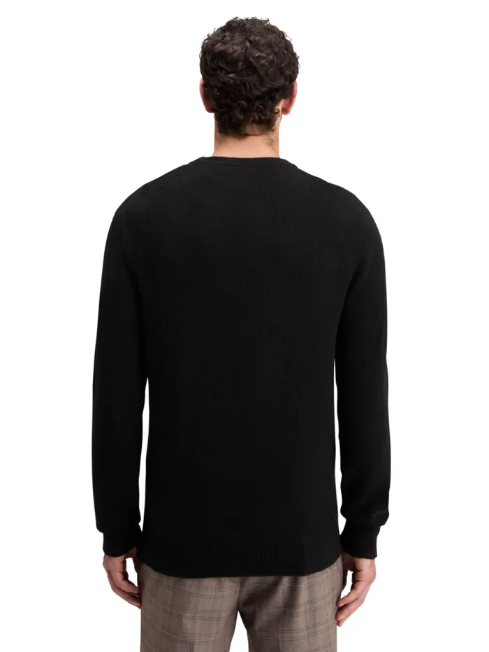 SOFT KNIT REGULAR FIT SWEATER Black Men Scotch and Soda Knitwear