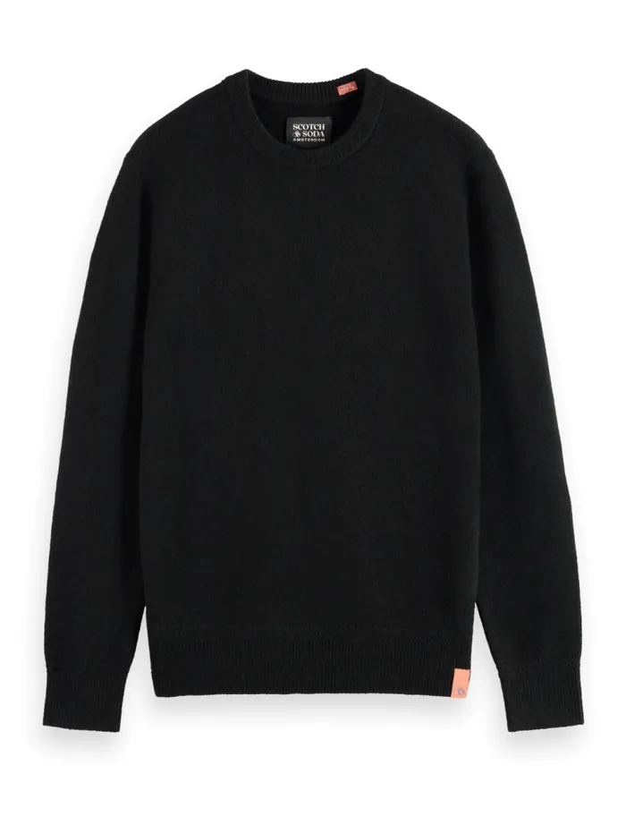 SOFT KNIT REGULAR FIT SWEATER Black Men Scotch and Soda Knitwear