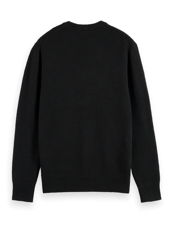 SOFT KNIT REGULAR FIT SWEATER Black Men Scotch and Soda Knitwear