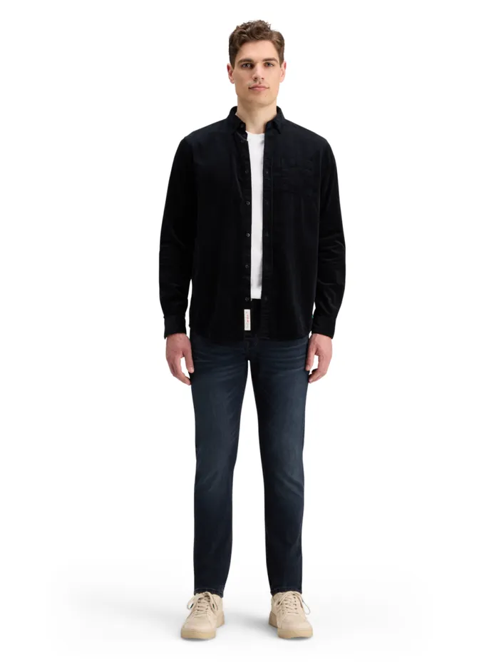 SOLID CORDUROY SHIRT Black Men Scotch and Soda Shirts