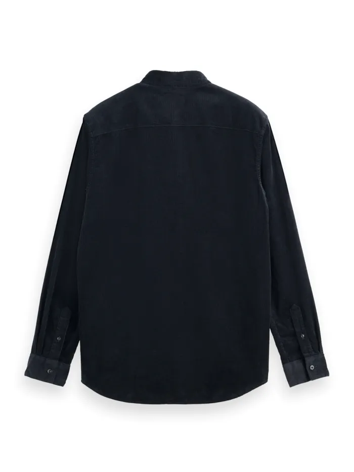 SOLID CORDUROY SHIRT Black Men Scotch and Soda Shirts