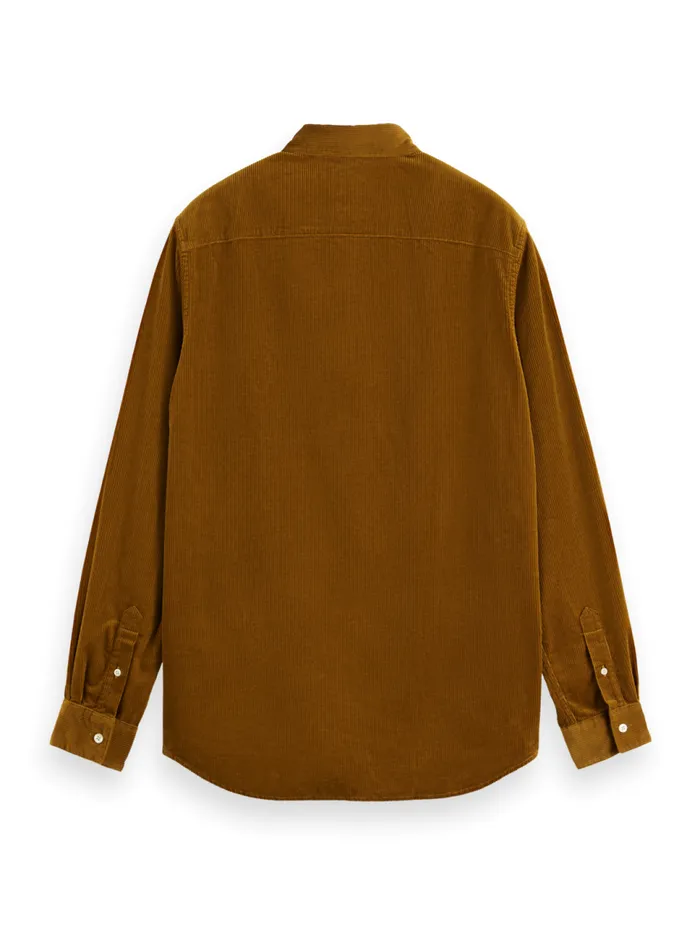 SOLID CORDUROY SHIRT Black Men Scotch and Soda Shirts