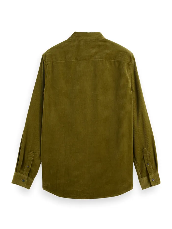 SOLID CORDUROY SHIRT Black Men Scotch and Soda Shirts