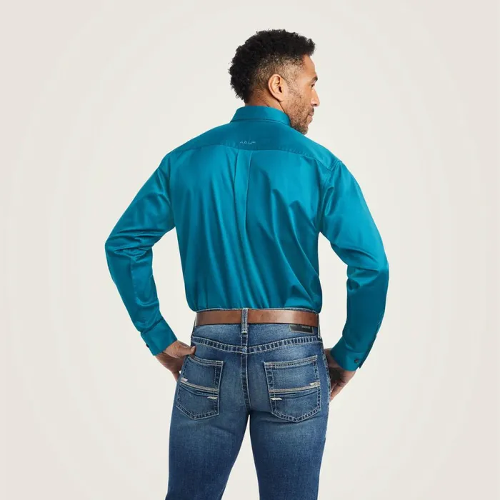 Solid Twill Classic Fit Shirt Ocean Depths Men Ariat Button Down Shirts Solid Twill Classic Fit Shirt Ocean Depths Men Ariat Button Down Shirts
