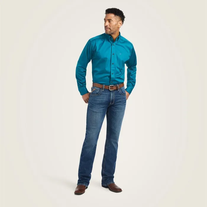 Solid Twill Classic Fit Shirt Ocean Depths Men Ariat Button Down Shirts Solid Twill Classic Fit Shirt Ocean Depths Men Ariat Button Down Shirts
