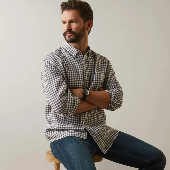Sonoma Shirt Banyan Bark Check Men Ariat Button Down Shirts Sonoma Shirt Banyan Bark Check Men Ariat Button Down Shirts