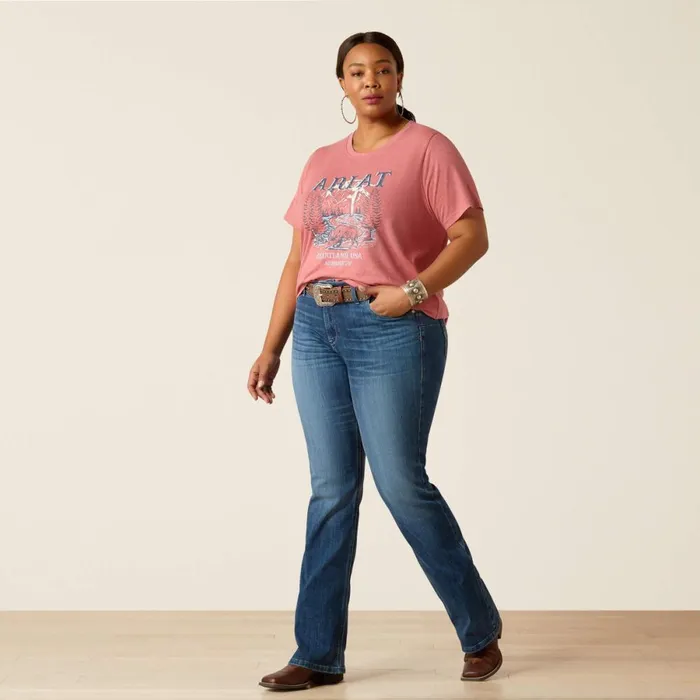 Souvenir TShirt Garnet Heather Women Ariat TShirts and Tops Souvenir TShirt Garnet Heather Women Ariat TShirts and Tops