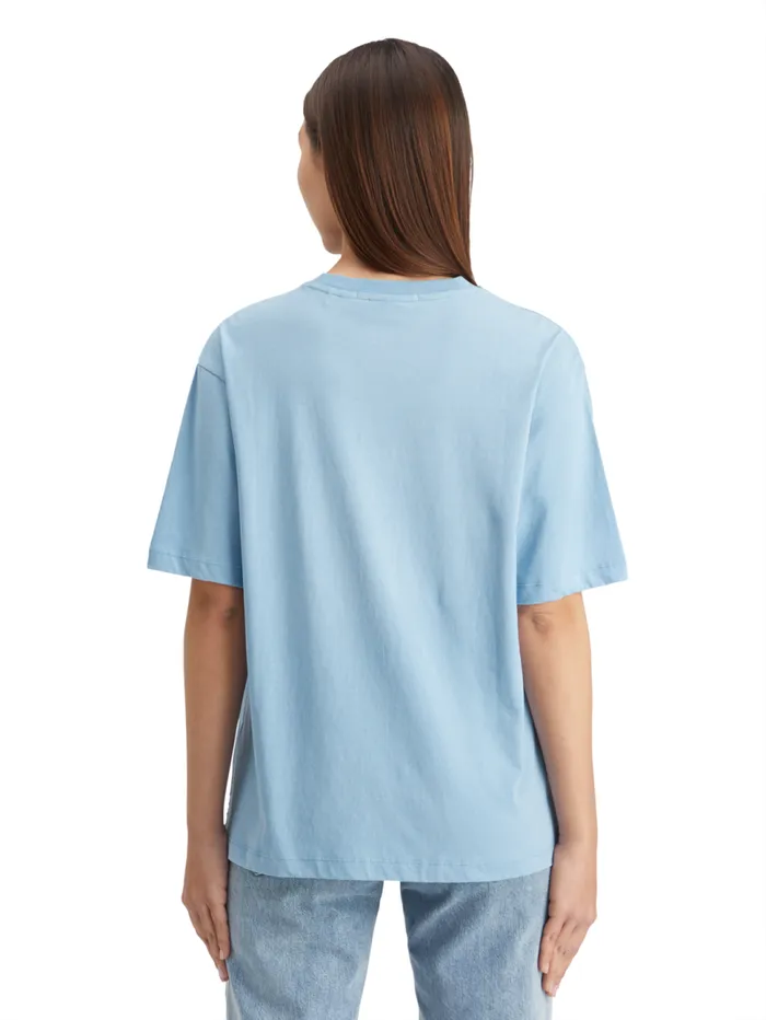 SPRAYED ARTWORK BOYFRIEND FIT TSHIRT Mystic Blue Women Scotch and Soda Tops and TShirts SPRAYED ARTWORK BOYFRIEND FIT TSHIRT Mystic Blue Women Scotch and Soda Tops and TShirts