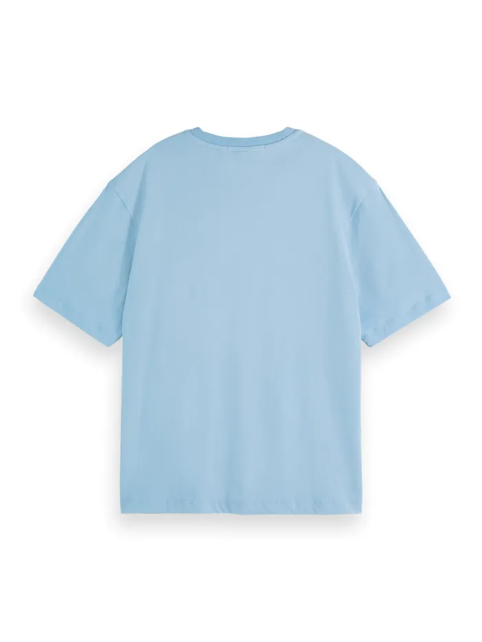 SPRAYED ARTWORK BOYFRIEND FIT TSHIRT Mystic Blue Women Scotch and Soda Tops and TShirts SPRAYED ARTWORK BOYFRIEND FIT TSHIRT Mystic Blue Women Scotch and Soda Tops and TShirts
