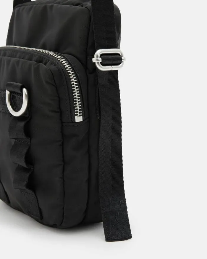 Steppe Recycled Crossbody Bag Black Men AllSaints Bags and Wallets