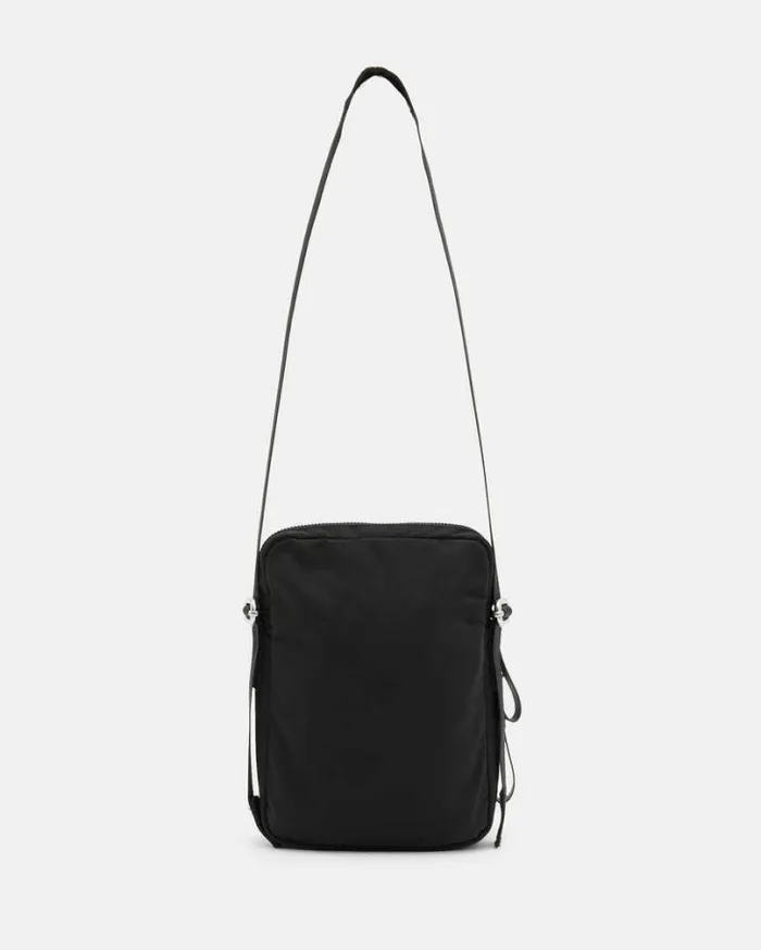 Steppe Recycled Crossbody Bag Black Men AllSaints Bags and Wallets
