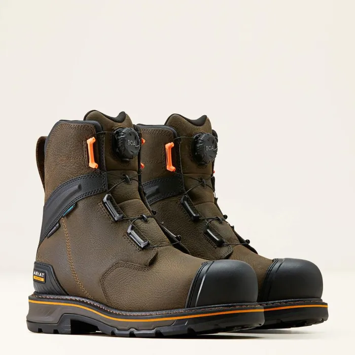 Stump Jumper 8034 BOA Waterproof Composite Toe Work Boot Iron Coffee Men Ariat Work Boots Stump Jumper 8034 BOA Waterproof Composite Toe Work Boot Iron Coffee Men Ariat Work Boots