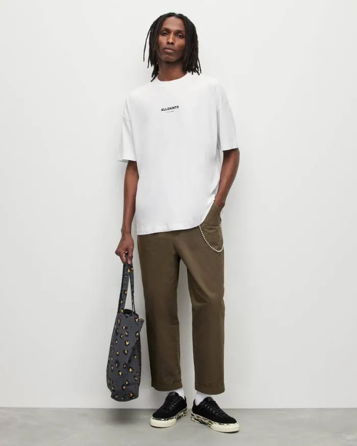 Subverse Oversized Crew Logo TShirt Optic White Men AllSaints TShirts