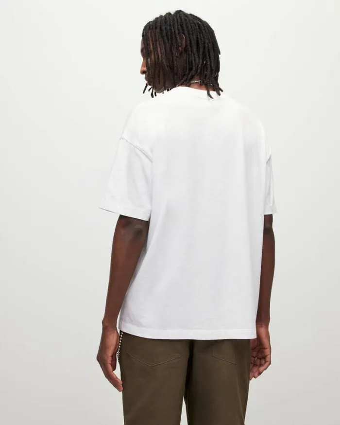 Subverse Oversized Crew Logo TShirt Optic White Men AllSaints TShirts