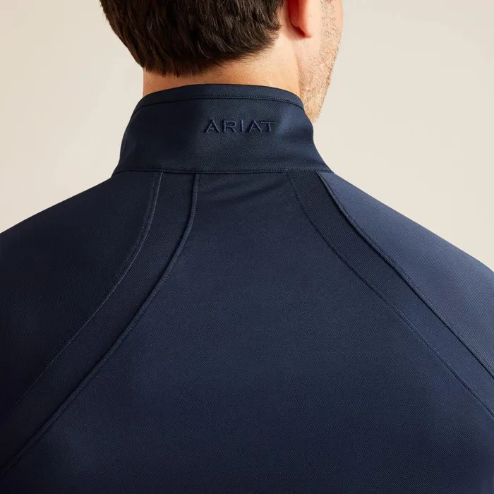 Sunstopper 30 14 Zip Baselayer Navy Eclipse Men Ariat TShirts and Polos Sunstopper 30 14 Zip Baselayer Navy Eclipse Men Ariat TShirts and Polos