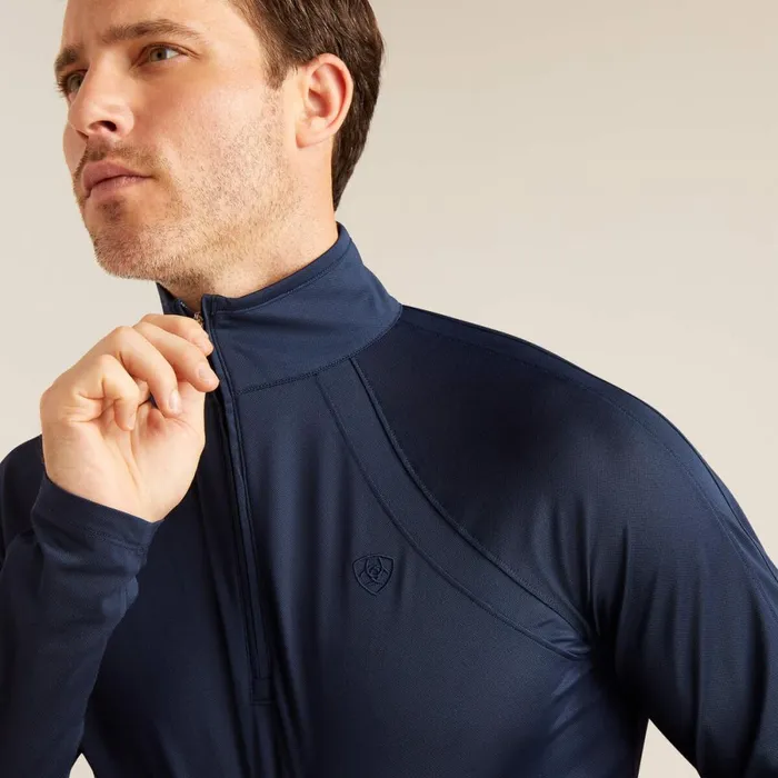 Sunstopper 30 14 Zip Baselayer Navy Eclipse Men Ariat TShirts and Polos Sunstopper 30 14 Zip Baselayer Navy Eclipse Men Ariat TShirts and Polos
