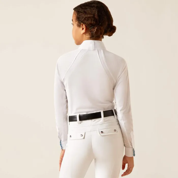 Sunstopper 30 Pro Show Shirt Whitekamron Kids Ariat English Riding Clothing Sunstopper 30 Pro Show Shirt Whitekamron Kids Ariat English Riding Clothing