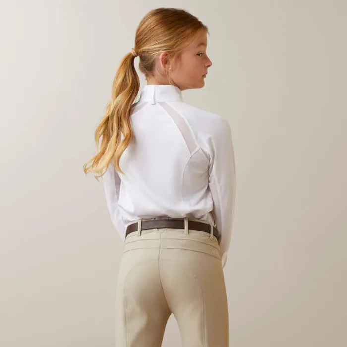 Sunstopper Pro 20 Show Shirt White Kids Ariat English Riding Clothing Sunstopper Pro 20 Show Shirt White Kids Ariat English Riding Clothing