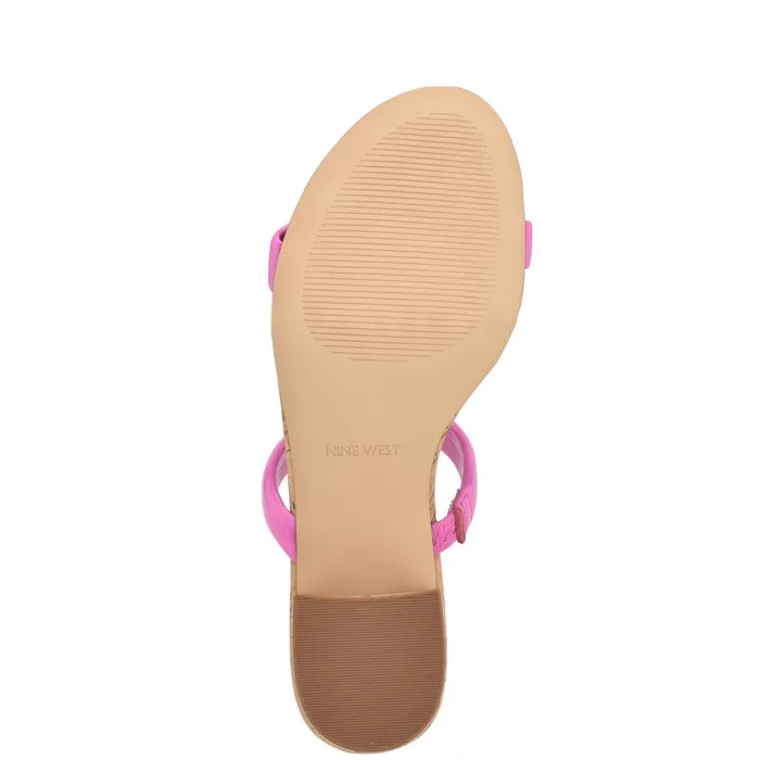 Tae Heeled Slide Sandals Neon Pink Cork Women Nine West Heeled Tae Heeled Slide Sandals Neon Pink Cork Women Nine West Heeled