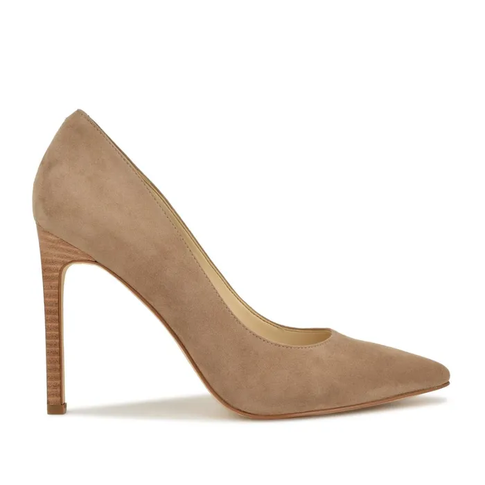 Tatiana Pointy Toe Pumps Beige Suede Women Nine West Pumps
