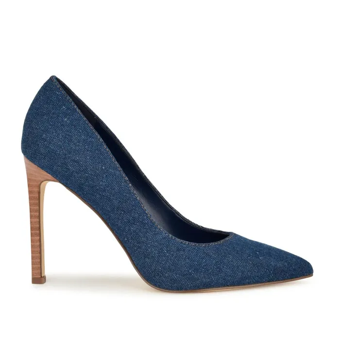 Tatiana Pointy Toe Pumps Blue Women Nine West Pumps