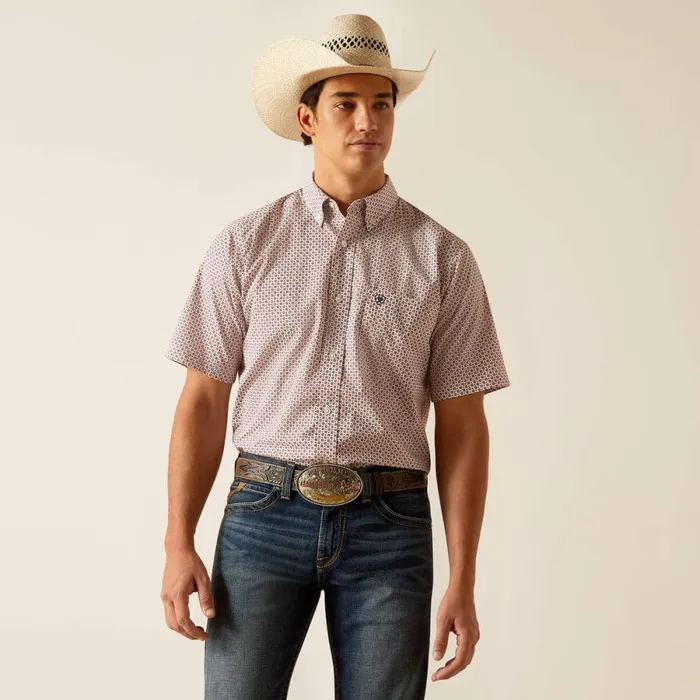 Teagan Fitted Shirt Syrah Men Ariat Button Down Shirts