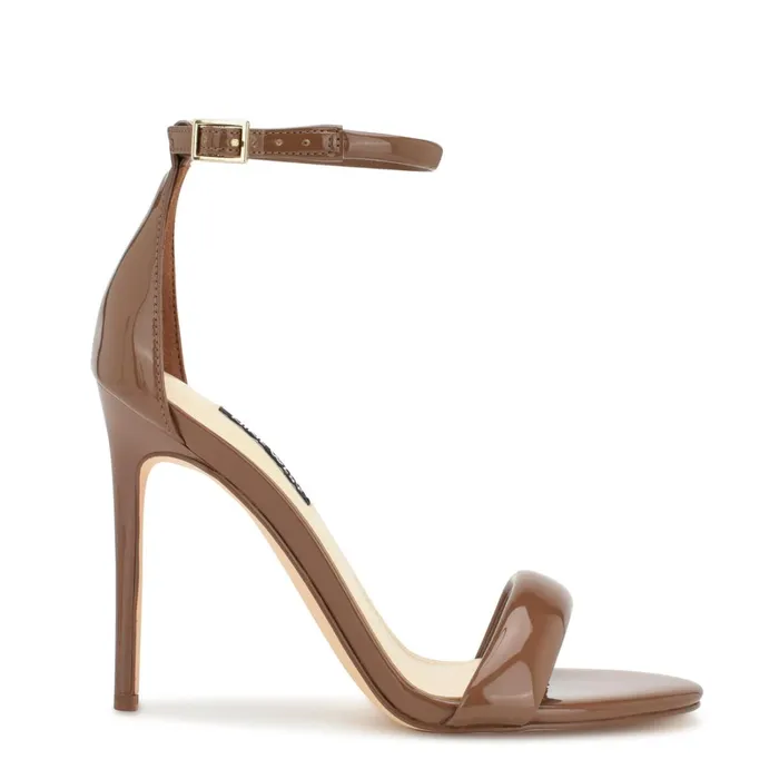 Teeya Ankle Strap Sandals New Maple Patent Women Nine West Dress