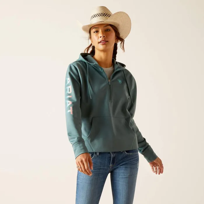 Tek Hoodie 12 Zip Hoodie North Atlantic Women Ariat Sweatshirts and Hoodies