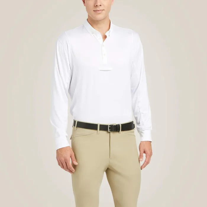 TEK Long Sleeve Show Shirt White Men Ariat English Riding