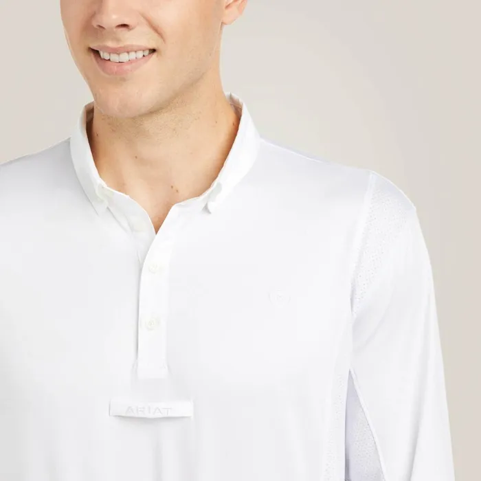 TEK Long Sleeve Show Shirt White Men Ariat English Riding