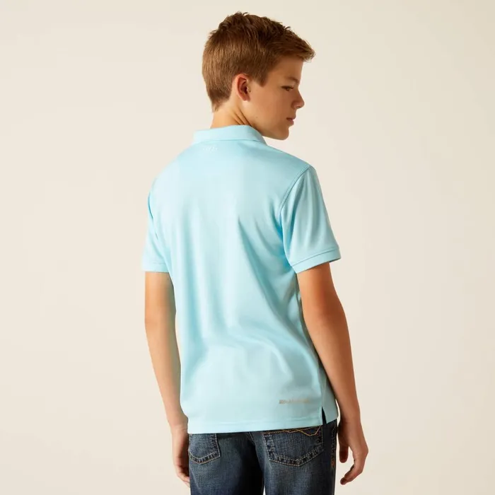 TEK Polo Cenote Aqua Kids Ariat TShirts and Polos TEK Polo Cenote Aqua Kids Ariat TShirts and Polos