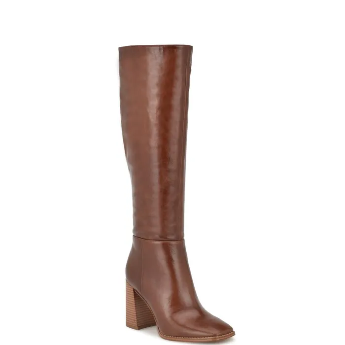 Temas Dress Boots Dark Natural Women Nine West Boots and Booties Temas Dress Boots Dark Natural Women Nine West Boots and Booties