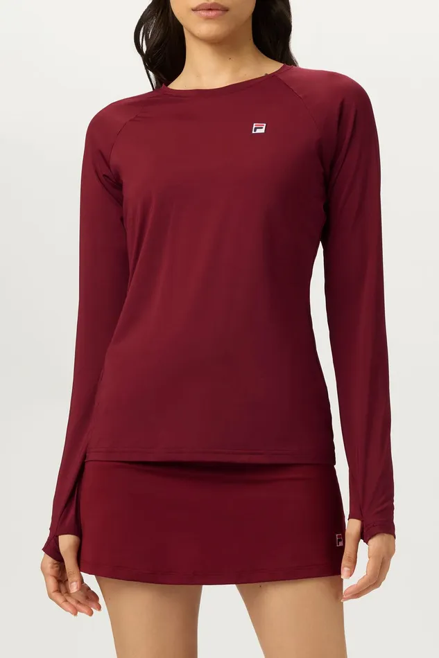 Tennis Women Fila Tennis Essentials Long Sleeve UV Blocker Tennis Women Fila Tennis Essentials Long Sleeve UV Blocker