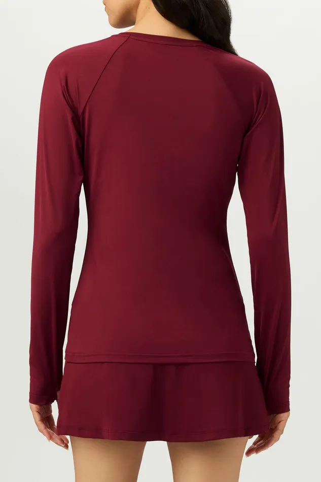 Tennis Women Fila Tennis Essentials Long Sleeve UV Blocker Tennis Women Fila Tennis Essentials Long Sleeve UV Blocker