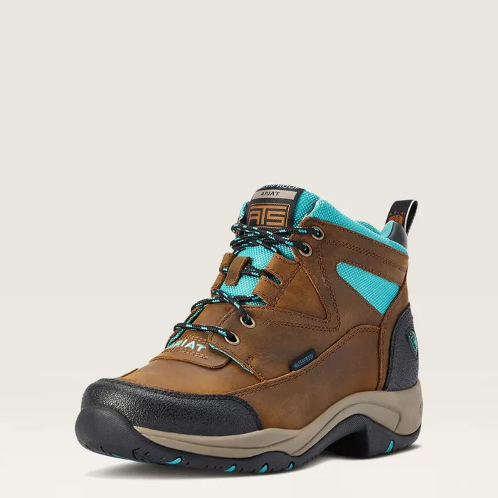 Terrain Waterproof Boot Weathered Brown Women Ariat Western Boots