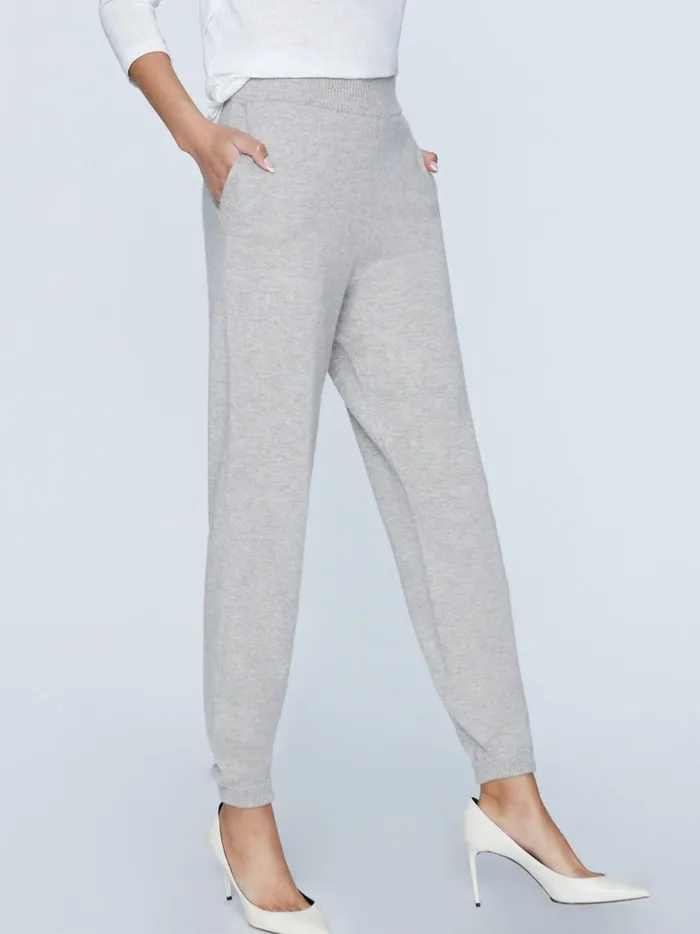 The Andre Luxe Cashmere Pant Light Chia Melange Women Brochu Walker Bottoms