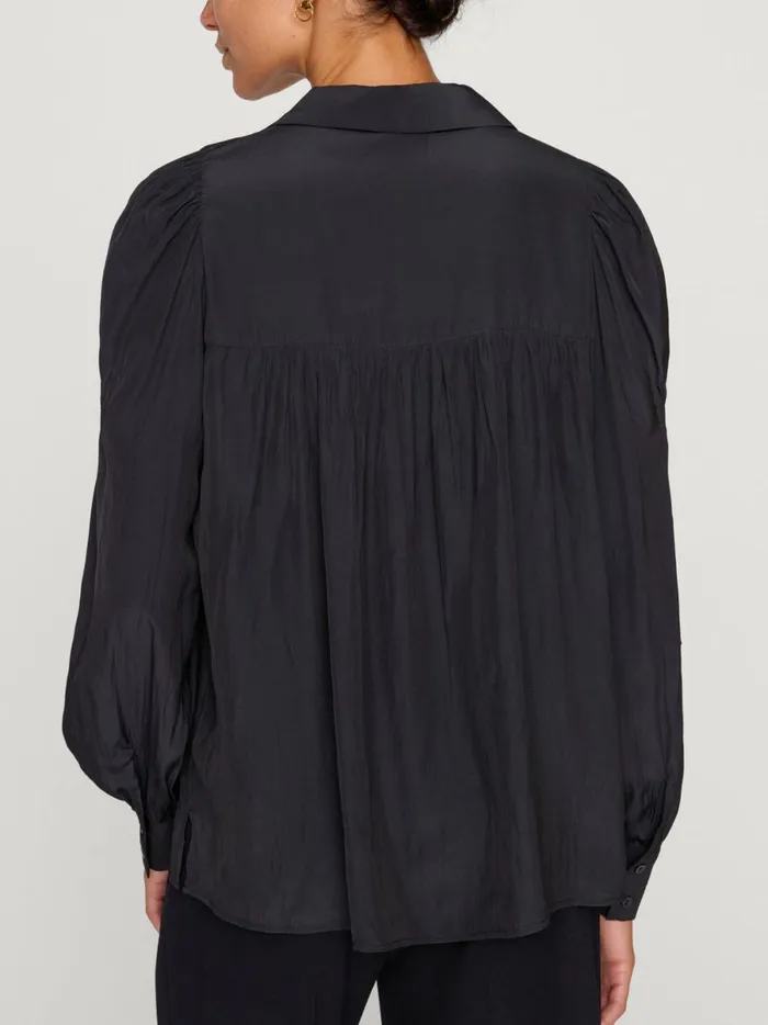 The Anson Blouse Black Onyx Women Brochu Walker Tops