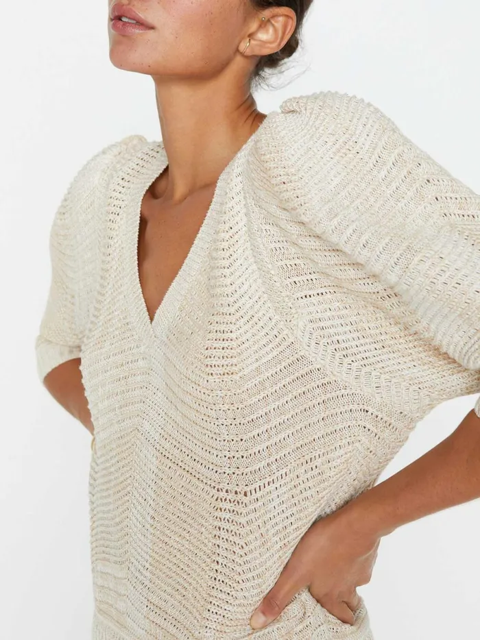The Arya Vee Sweater Havana Marl Women Brochu Walker Sweaters