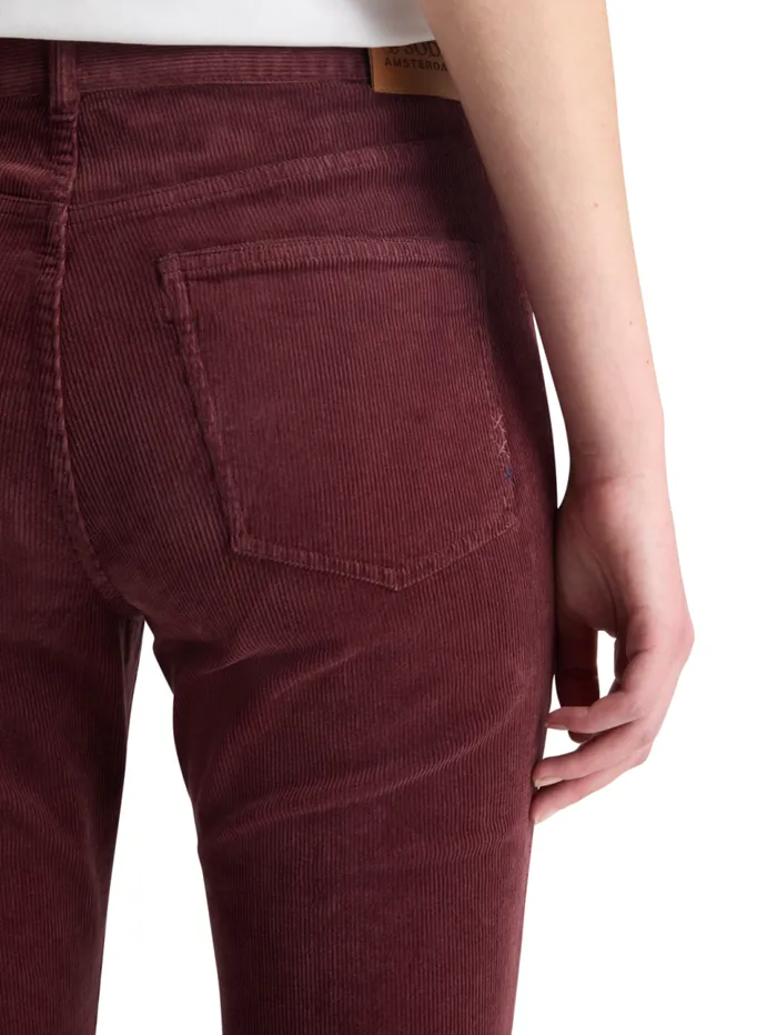 THE CHARM CLASSIC FLARED JEANS IN COLOURED STRETCH CORDUROY Navy Women Scotch and Soda Jeans THE CHARM CLASSIC FLARED JEANS IN COLOURED STRETCH CORDUROY Navy Women Scotch and Soda Jeans