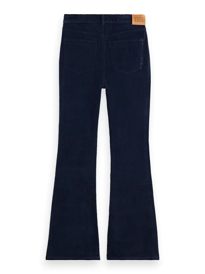 THE CHARM CLASSIC FLARED JEANS IN COLOURED STRETCH CORDUROY Navy Women Scotch and Soda Jeans THE CHARM CLASSIC FLARED JEANS IN COLOURED STRETCH CORDUROY Navy Women Scotch and Soda Jeans