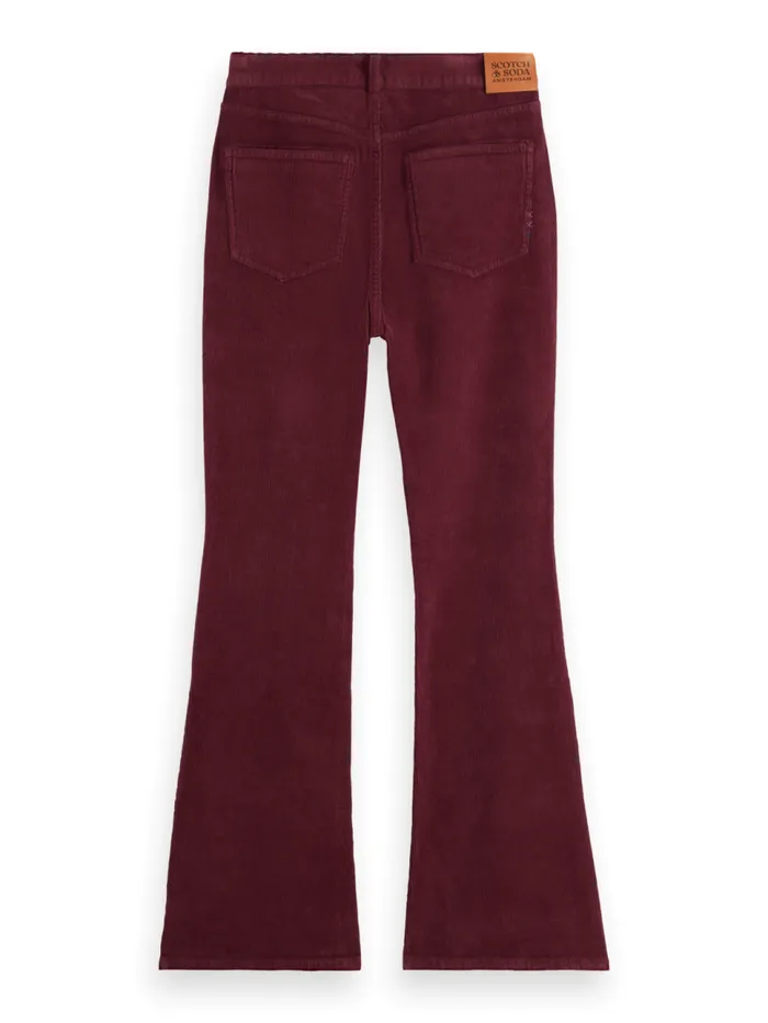 THE CHARM CLASSIC FLARED JEANS IN COLOURED STRETCH CORDUROY Navy Women Scotch and Soda Jeans THE CHARM CLASSIC FLARED JEANS IN COLOURED STRETCH CORDUROY Navy Women Scotch and Soda Jeans