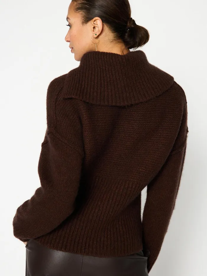 The Elian Pullover Carob Women Brochu Walker Sweaters