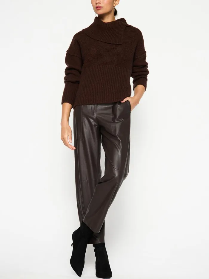 The Elian Pullover Carob Women Brochu Walker Sweaters