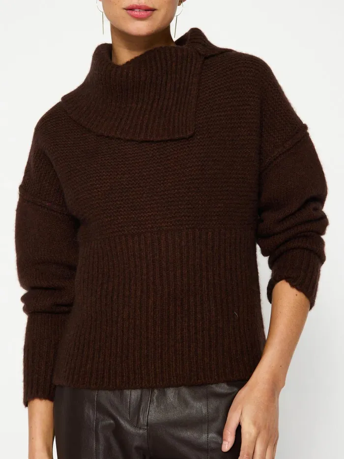The Elian Pullover Carob Women Brochu Walker Sweaters