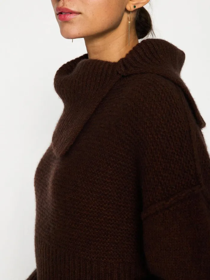 The Elian Pullover Carob Women Brochu Walker Sweaters