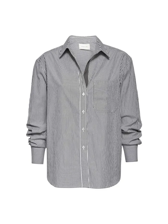 The Everyday Shirt Grey Stripe Women Brochu Walker Tops