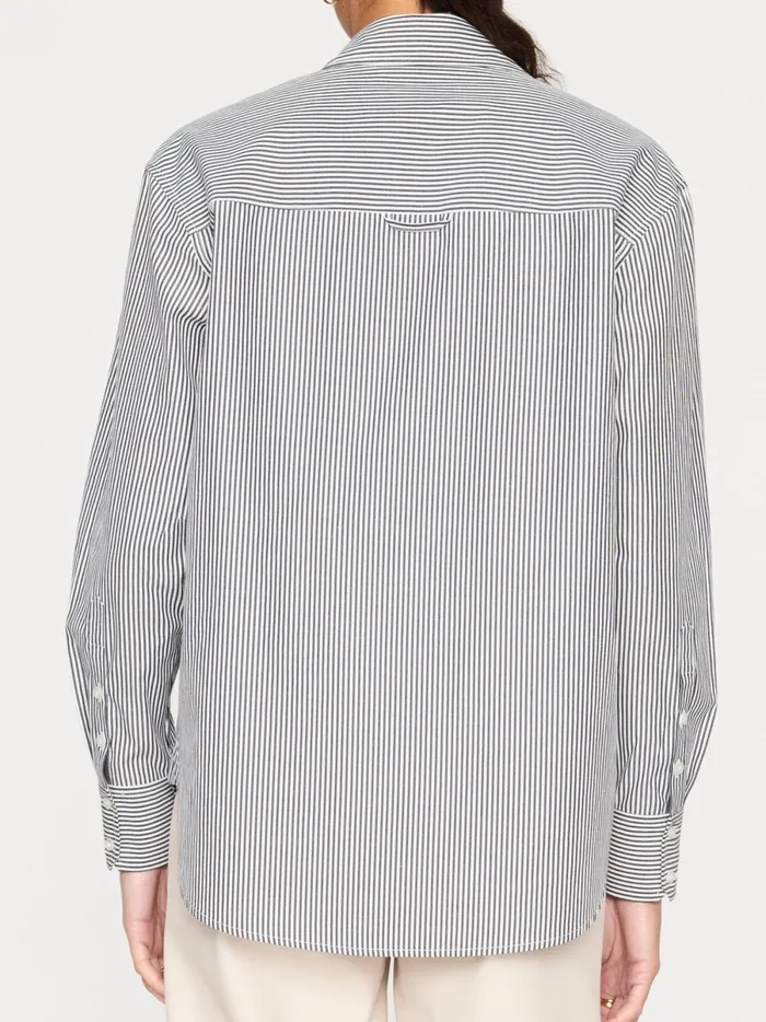 The Everyday Shirt Grey Stripe Women Brochu Walker Tops
