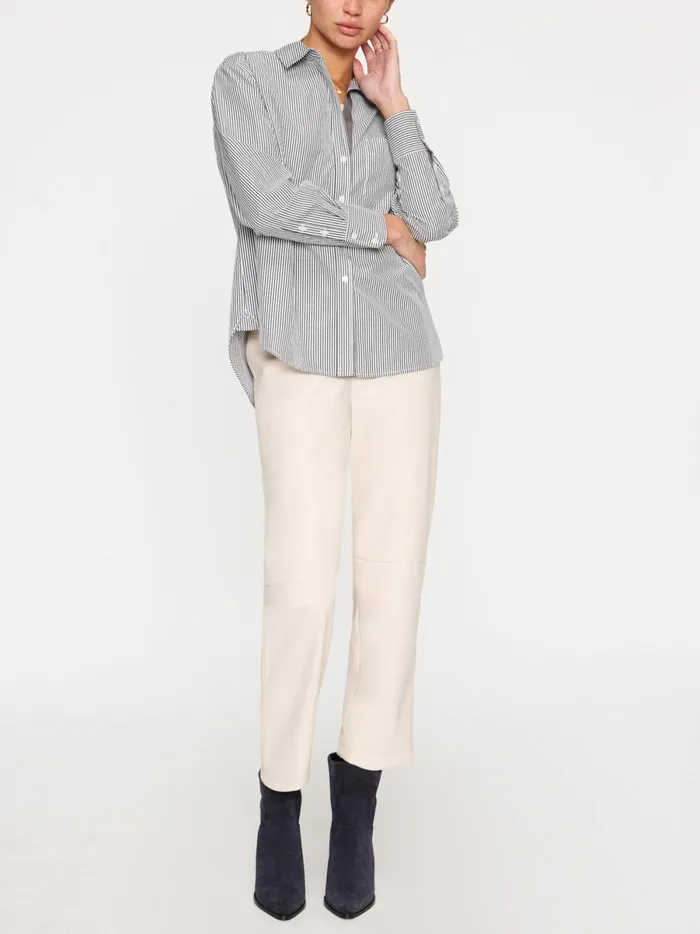 The Everyday Shirt Grey Stripe Women Brochu Walker Tops