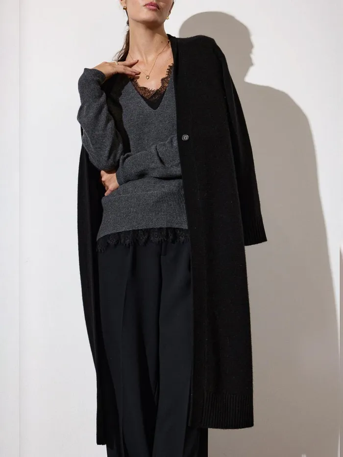The Haim Duster Cardigan Black Onyx Women Brochu Walker Cardigans