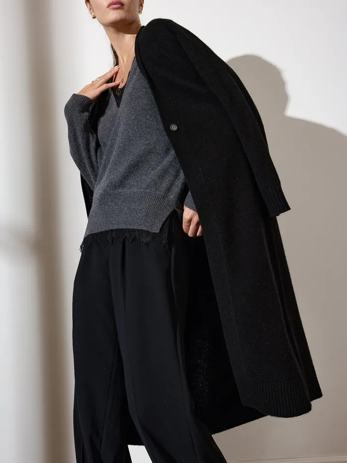 The Haim Duster Cardigan Black Onyx Women Brochu Walker Cardigans